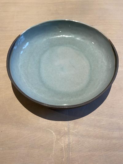 Plat en céramique artisanale GG134 - Collection Ombre - Petites Terres Guebwiller